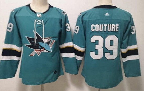 Women's San Jose Sharks #39 Logan Couture Green Jersey