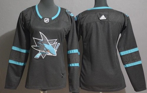 Women's San Jose Sharks Blank Black Alternate Jersey