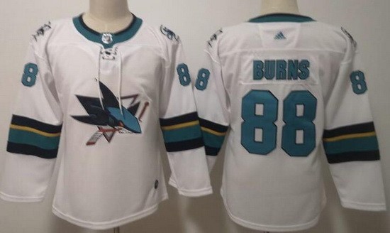 Women's San Jose Sharks #88 Brent Burns White Jersey