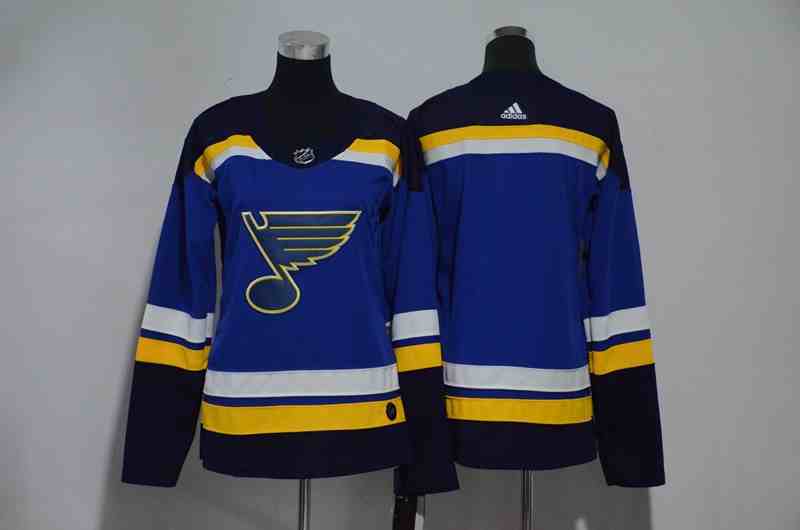 Blues Blank Blue Women Adidas Jersey