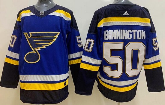 Women's St Louis Blues #50 Jordan Binnington Blue Jersey