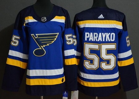 Women's St Louis Blues #55 Colton Parayko Blue Authentic Jersey