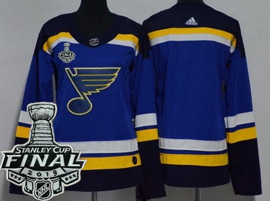 Women's St Louis Blues Blank Blue 2019 Stanley Cup Finals Jersey