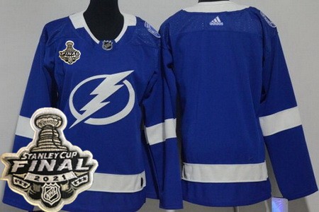 Women's Tampa Bay Lightning Blank Blue 2021 Stanley Cup Finals Authentic Jersey
