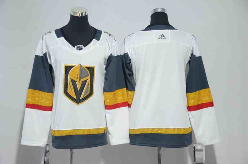 Vegas Golden Knights Blank White Women Adidas Jersey