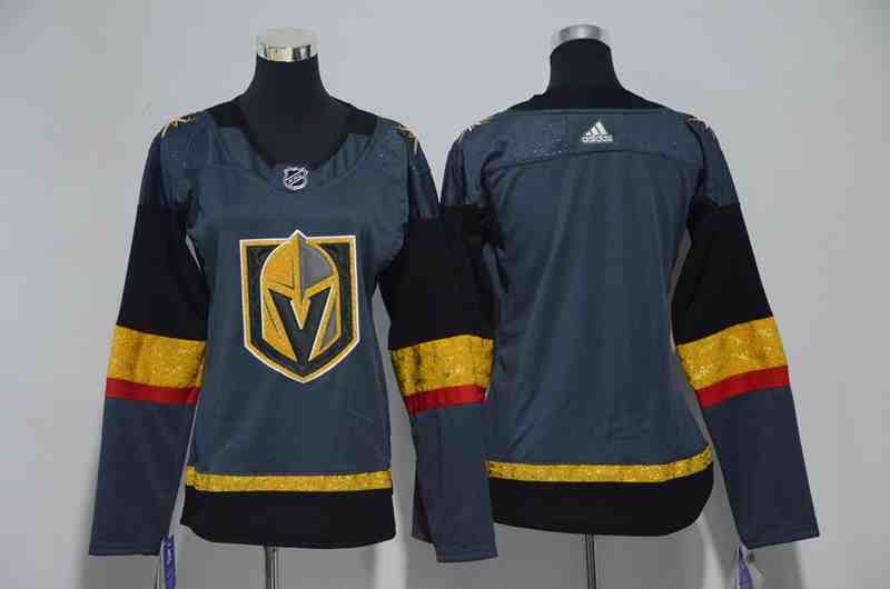 Vegas Golden Knights Blank Gray Women Adidas Jersey