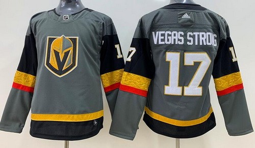 Women's Vegas Golden Knights #17 Vegas Strong Gray Jersey