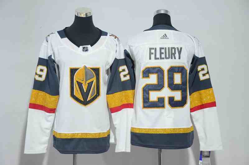 Vegas Golden Knights 29 Marc-Andre Fleury White Women Adidas Jersey