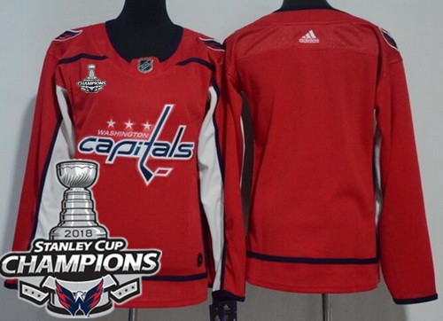 Women's Washington Capitals Blank Red 2018 Champions Jersey