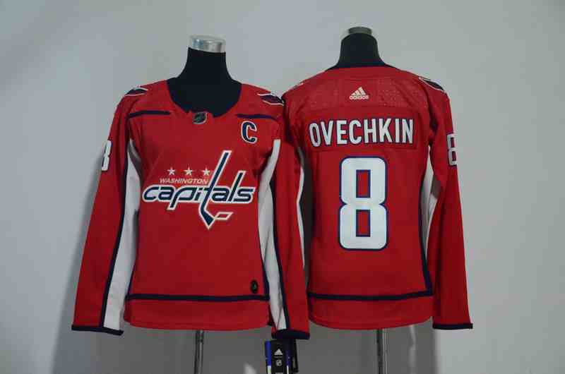 Capitals 8 Alexander Ovechkin Red Women Adidas Jersey