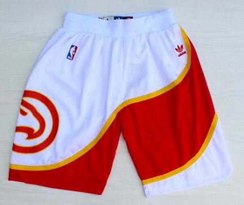 Men's Atlanta Hawks White Throwback Swingman Shorts
