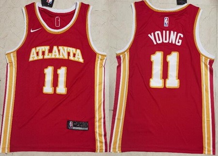 Men's Atlanta Hawks #11 Trae Young Red 2020 Icon Swingman Jersey