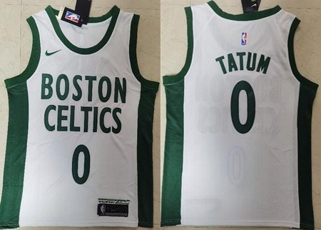 Men's Boston Celtics #0 Jayson Tatum White 2021 City Icon Swingman Jersey