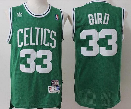 Men's Boston Celtics #33 Larry Bird Green Hollywood Classic Swingman Jersey