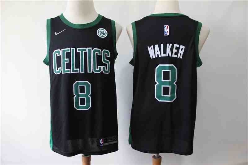 Men's Boston Celtics #8 Kemba Walker Black Nike Swingman Jersey