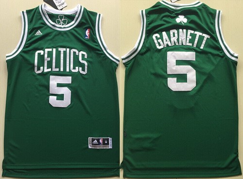 Men's Boston Celtics #5 Kevin Garnett Green Swingman Jersey