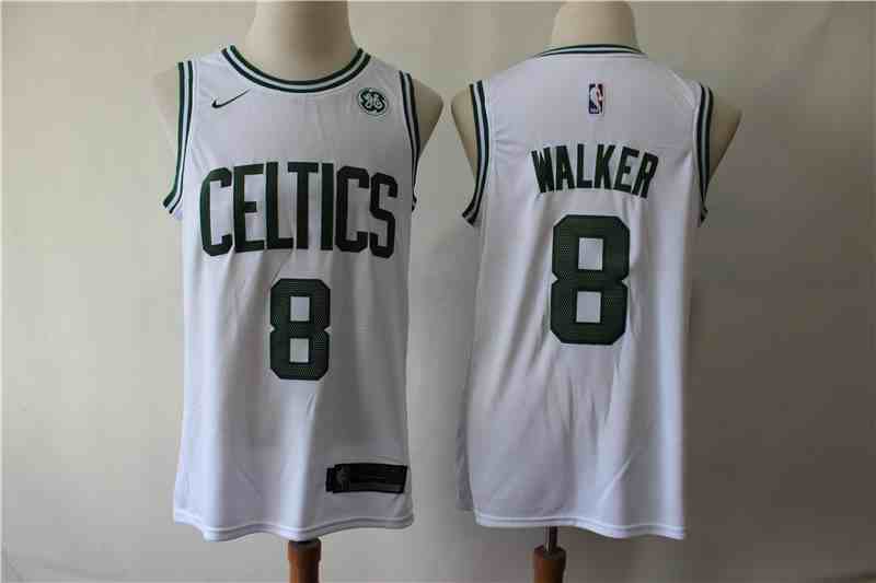 Men's Boston Celtics #8 Kemba Walker White Nike Swingman Jersey