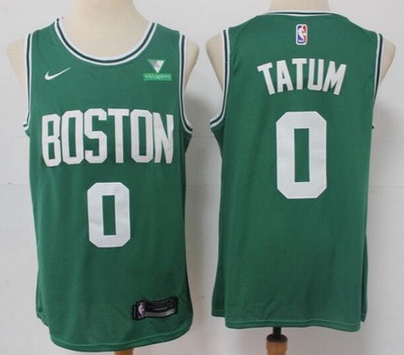 Men's Boston Celtics #0 Jayson Tatum Green Icon Sponsor Swingman  Jersey