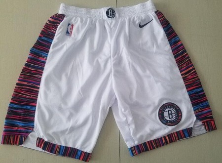 Men's Brooklyn Nets White City Swingman Shorts
