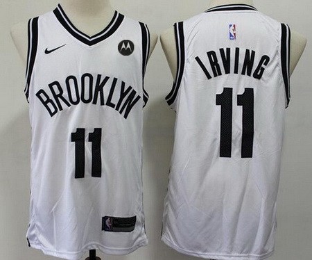 Men's Brooklyn Nets #11 Kyrie Irving White Icon Sponsor Swingman Jersey