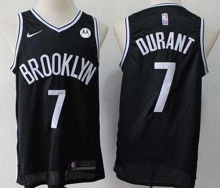 Men's Brooklyn Nets #7 Kevin Durant Black Icon Sponsor Swingman Jersey