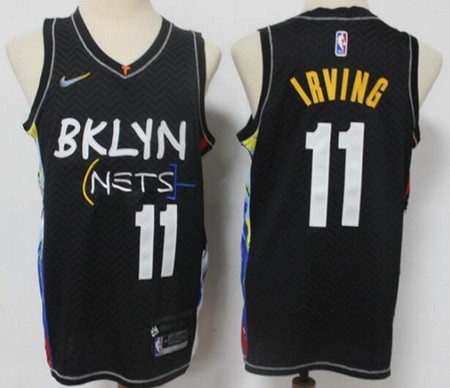 Men's Brooklyn Nets #11 Kyrie Irving Black 2021 City Icon Swingman Jersey