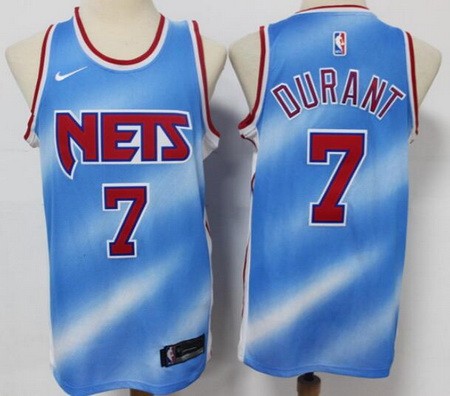 Men's Brooklyn Nets #7 Kevin Durant Blue Classic 2021 Icon Swingman Jersey