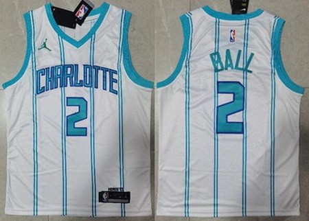 Men's Charlotte Hornets #2 Lamelo Ball White 2021 Icon Swingman Jersey