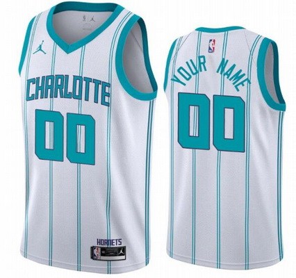 Charlotte Hornets Customized White 2021 Stitched Swingman Jersey