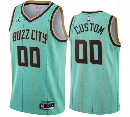 Charlotte Hornets Customized Green 2021 City Stitched Swingman Jersey