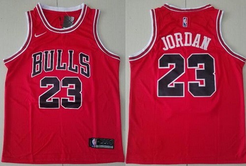 Men's Chicago Bulls #23 Michael Jordan Red Icon Swingman Jersey