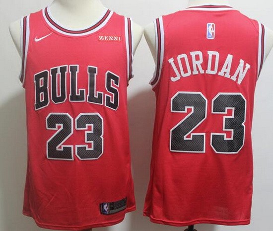 Men's Chicago Bulls #23 Michael Jordan Red Icon Sponsor Swingman Jersey