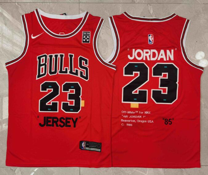 Men's Chicago Bulls #23 Michael Jordan Red Nike 85 Swingman Jersey
