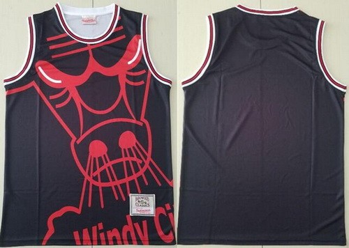 Men's Chicago Bulls Blank Black Hollywood Classic Printed Swingman Jersey