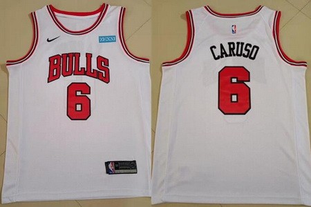 Men's Chicago Bulls #6 Alex Caruso White Icon Sponsor Swingman Jersey