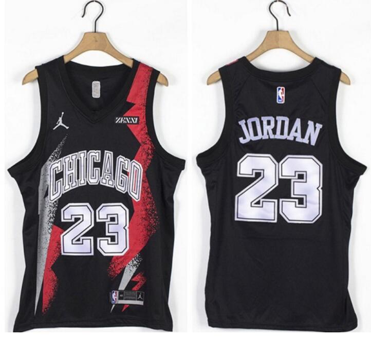 Men's Chicago Bulls #23 Michael Jordan Black Jordan Brand Swingman Jersey