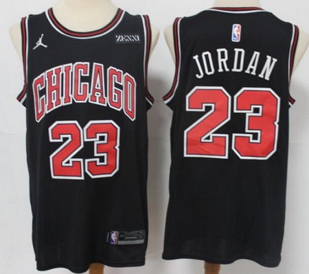 Men's Chicago Bulls #23 Michael Jordan Black 2021 Icon Sponsor Swingman Jersey