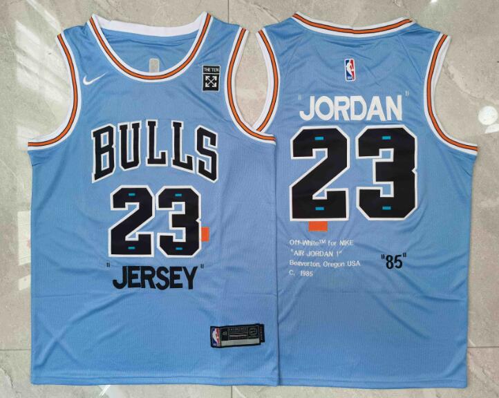 Men's Chicago Bulls #23 Michael Jordan Blue Nike 85 Swingman Jersey