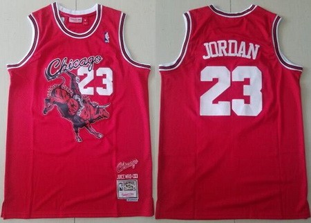 Men's Chicago Bulls #23 Michael Jordan Red Juice Wrid Co Branded Swingman Jersey