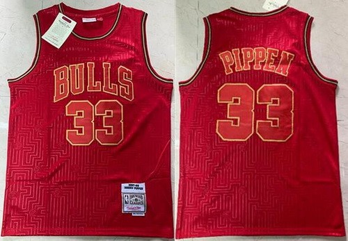 Men's Chicago Bulls #33 Scottie Pippen Red 1997 Hollywood Classic Limited Swingman Jersey