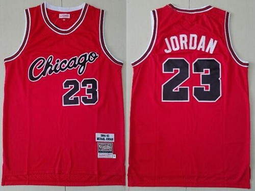 Men's Chicago Bulls #23 Michael Jordan Red 1984 Throwback Swingman Jersey