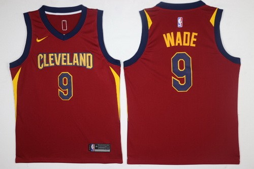 Men's Cleveland Cavaliers #9 Dwyane Wade Red Icon Nike Swingman Jersey