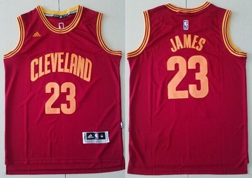 Men's Cleveland Cavaliers #23 LeBron James Red Adidas Swingman Jersey