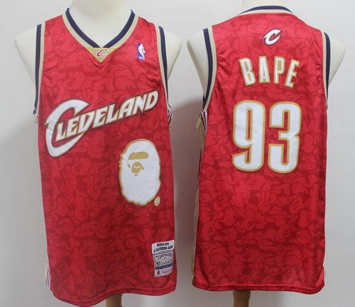 Men's Cleveland Cavaliers #93 Bape Red 2003 Swingman Jersey