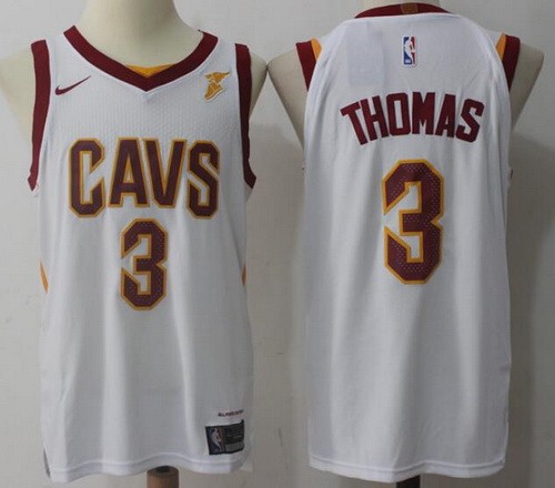 Men's Cleveland Cavaliers #3 Isaiah Thomas White Nike Swingman Jersey