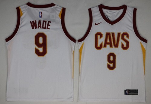 Men's Cleveland Cavaliers #9 Dwyane Wade White Icon Nike Swingman Jersey