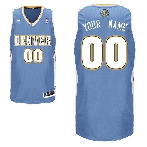 Denver Nuggets Customized Light Blue Swingman Adidas Jersey