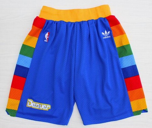 Men's Denver Nuggets Blue Throwback Swingman Shorts