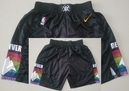 Men's Denver Nuggets Black City Swingman Shorts