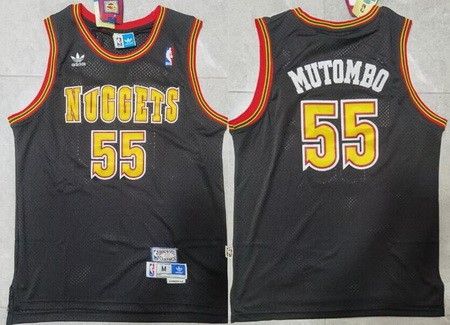 Men's Denver Nuggets #55 Dikembe Mutombo Navy Classic Throwback Swingman Jersey
